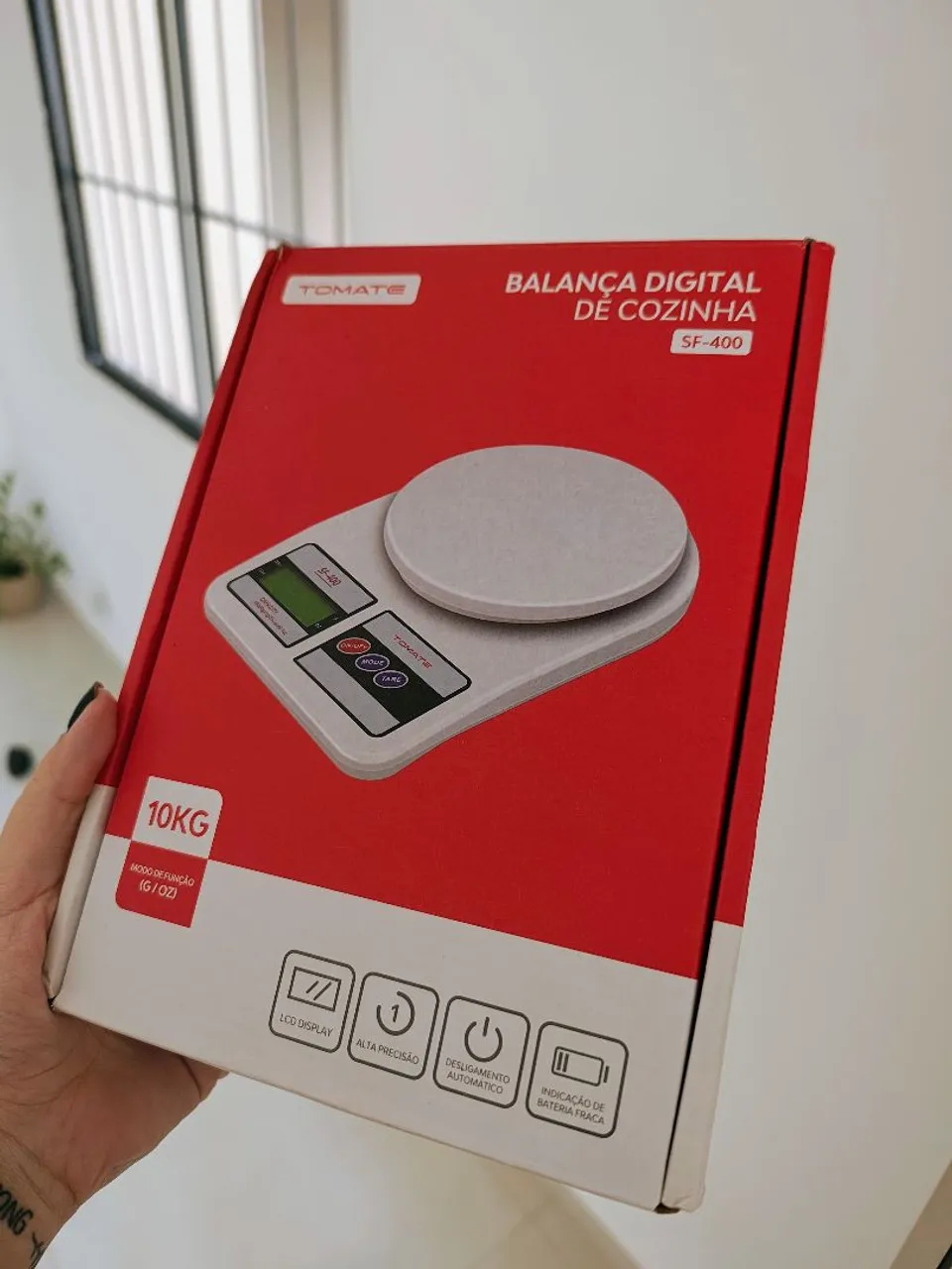 Balança Digital de Cozinha TOMATE SF-400 - 10kg