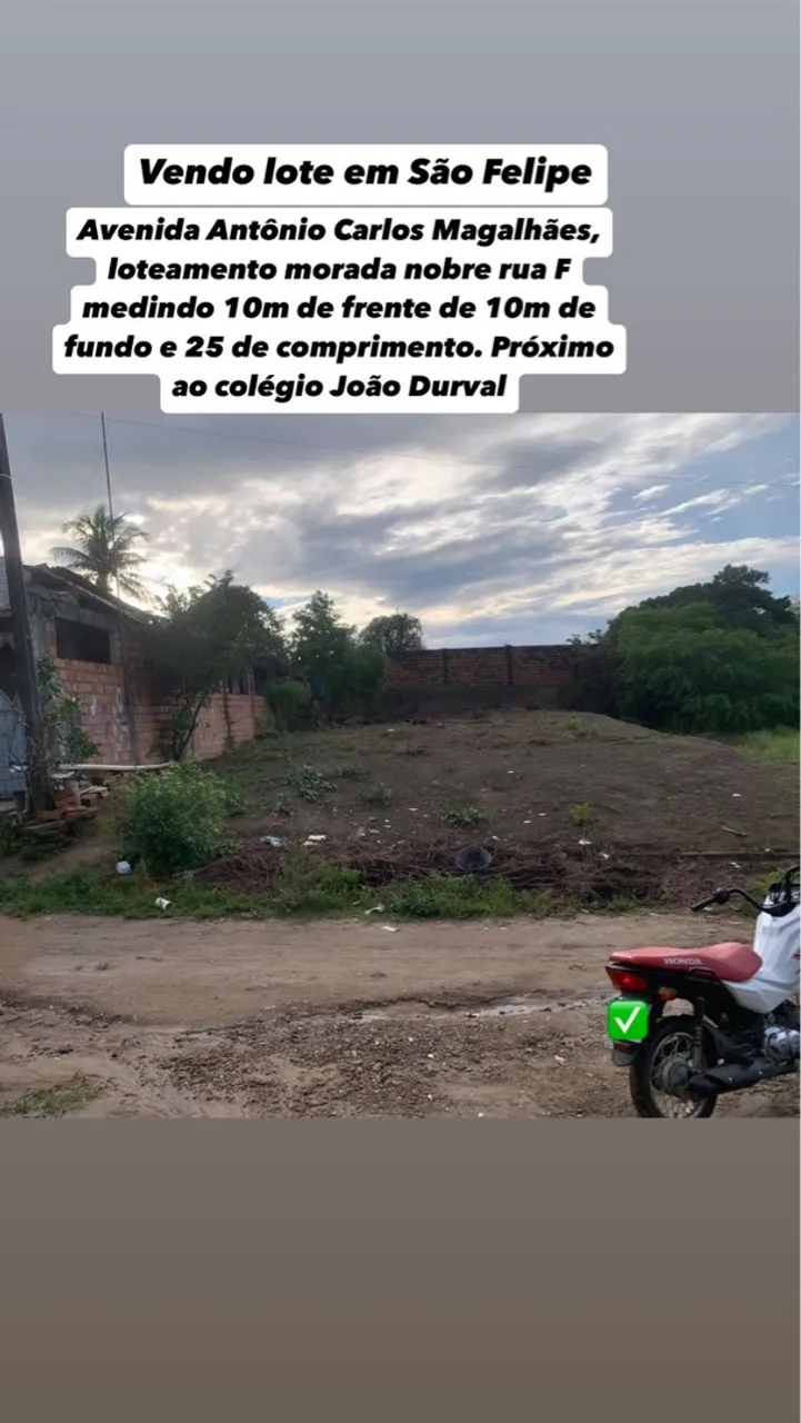 Vendo lote em São Felipe