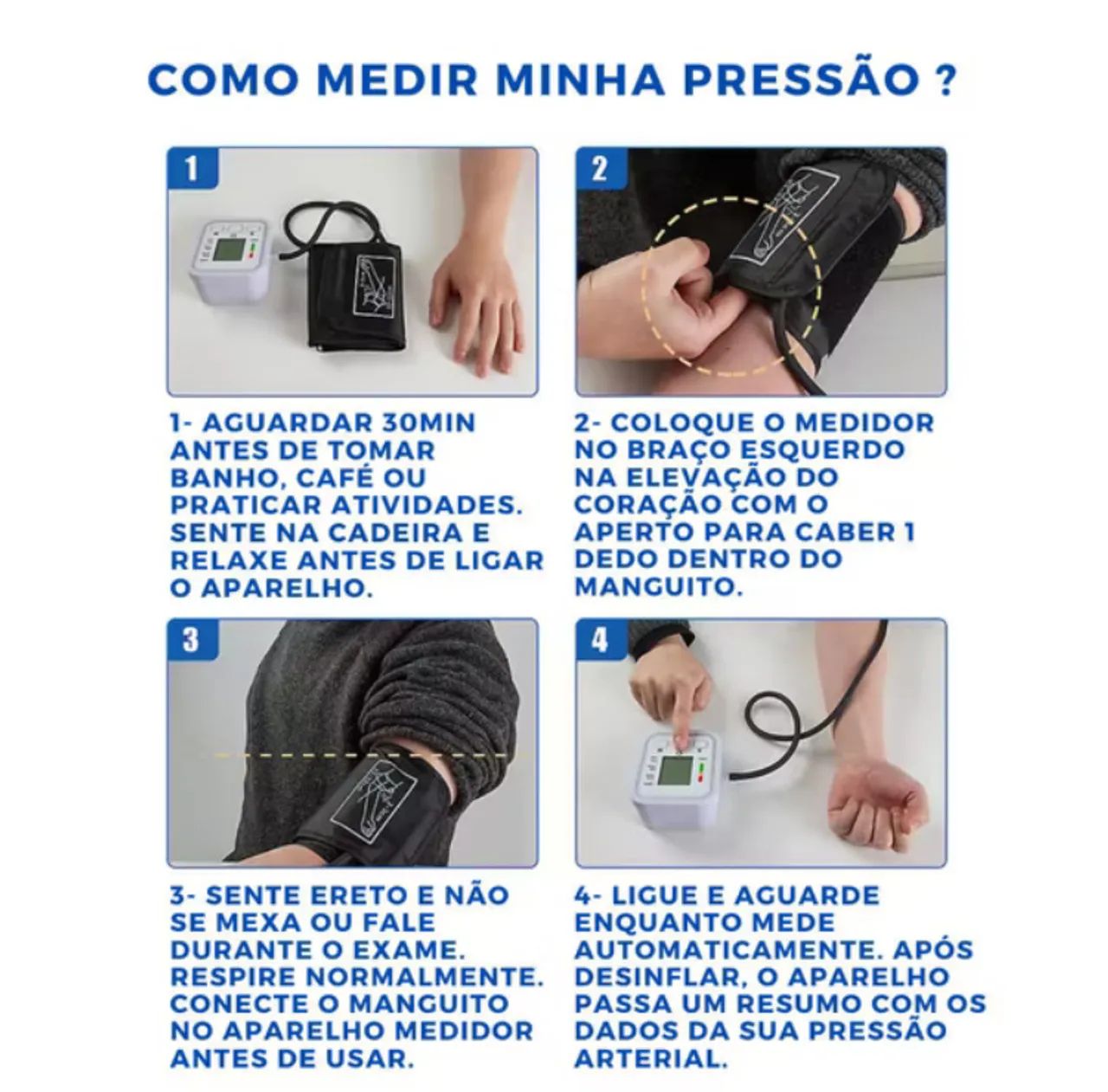 Aparelho medidor de pressão arterial digital  - Foto 2