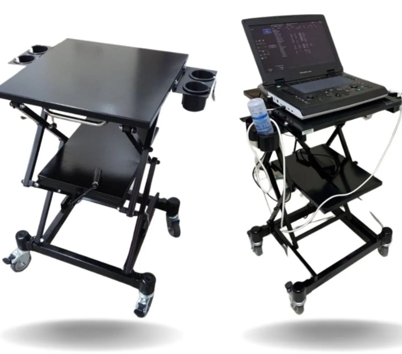 Carro Suporte Rack Mesa Pistão Para Ultrassom Portátil - NOVO - Foto 5