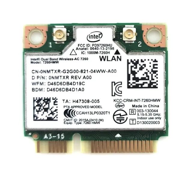 Placa de rede Wifi 5GHz + bluetooth 4.0 Intel AC-7260 nova