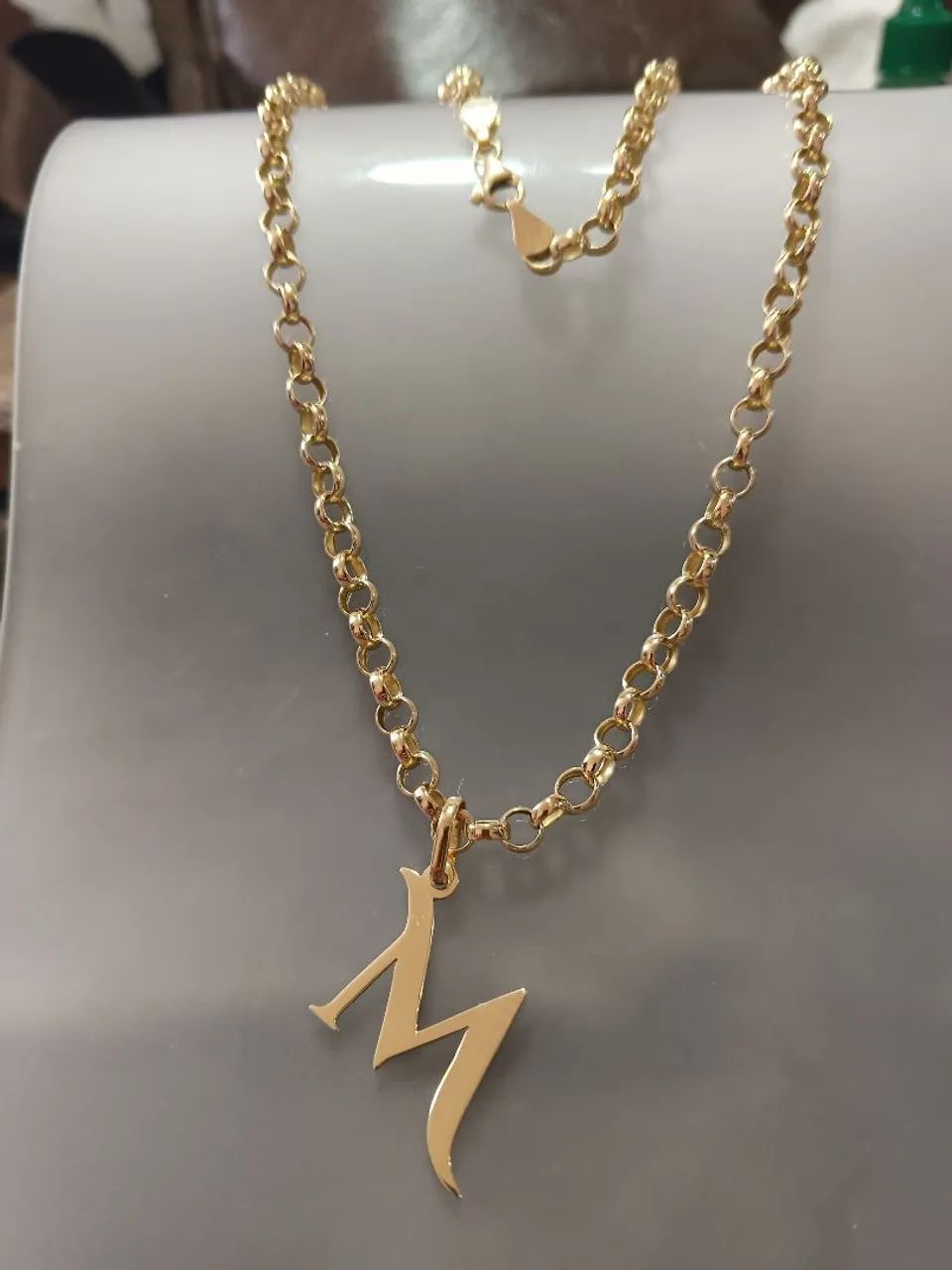 Colar de elo português em ouro 18k (750) - Foto 2