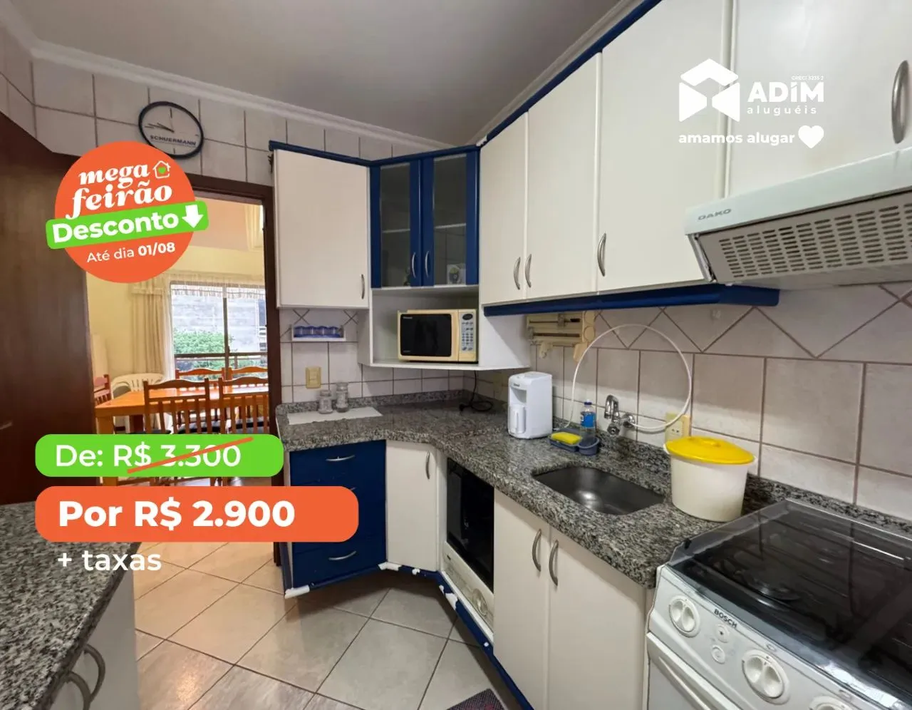 Apartamento para aluguel, 2 quartos, 1 vaga, Meia Praia - Itapema/SC
