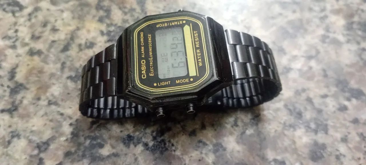 Relógio Casio Illuminator , Original ,   Preto ,  Pulseira de aço regulável com trava  - Foto 6