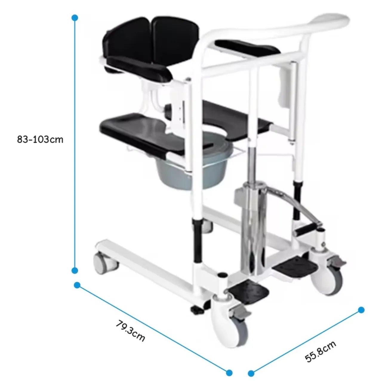 Cadeira de rodas de transferência hidráulica. - Foto 6
