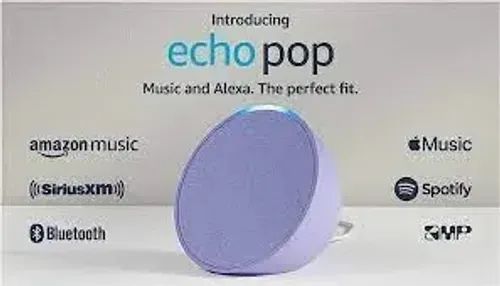 Alexa Echo Pop - Smart speaker compacto com som envolvente e Alexa