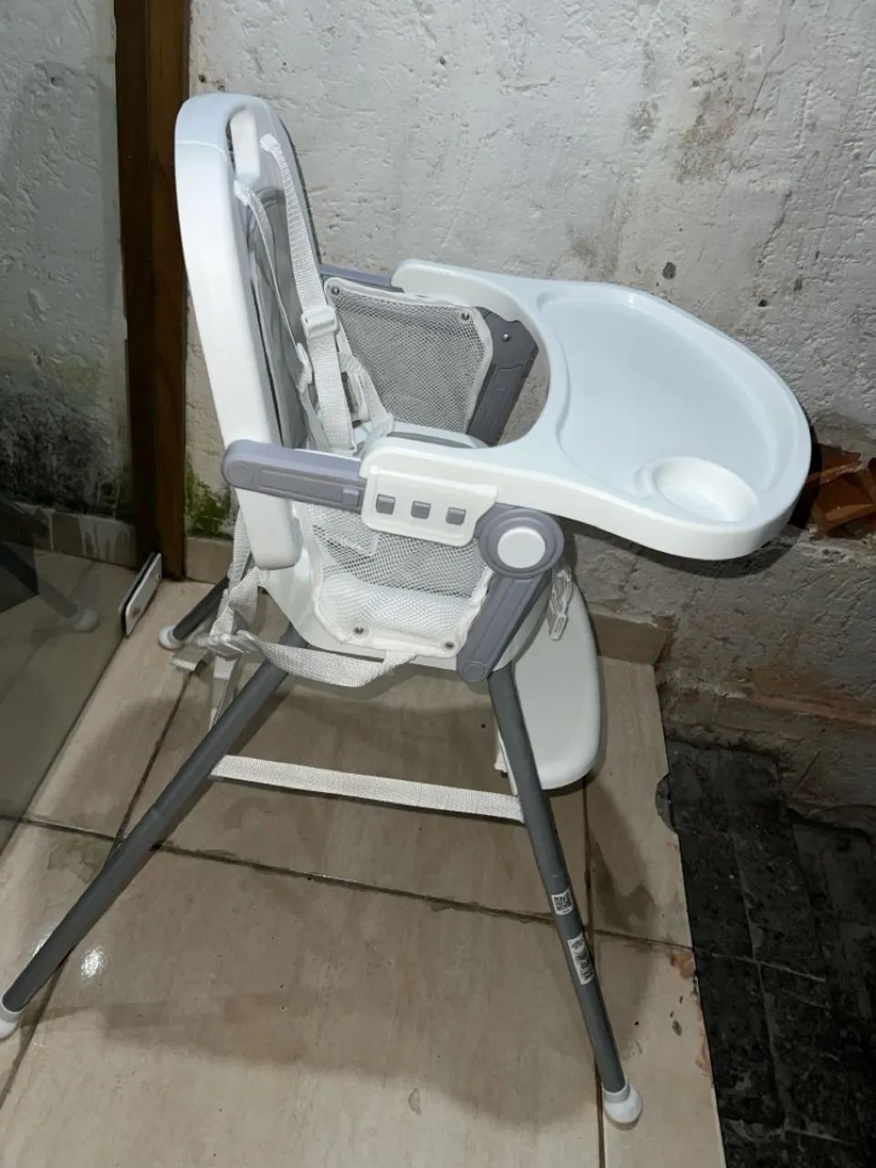 Cadeira De Alimentação 3 Em 1 Infantil Portátil Berry Cinza Multikids - Foto 6