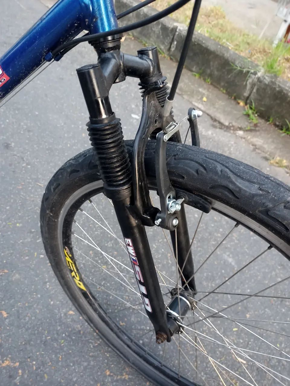 ENTREGO Bicicleta Mountain Bike aro 26 pneu parrudo 21 v confortável pneus novos - Foto 5