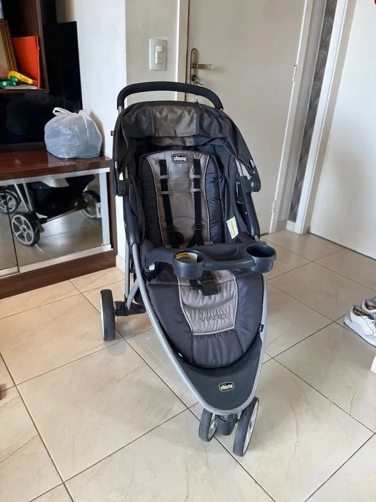Carrinho de bebê CHICCO VIARO e bebê conforto  - Foto 4