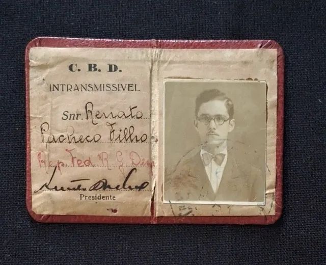 Carteira de filiado da CBD Confederação Brasileira de Desportos para o ano de 1931