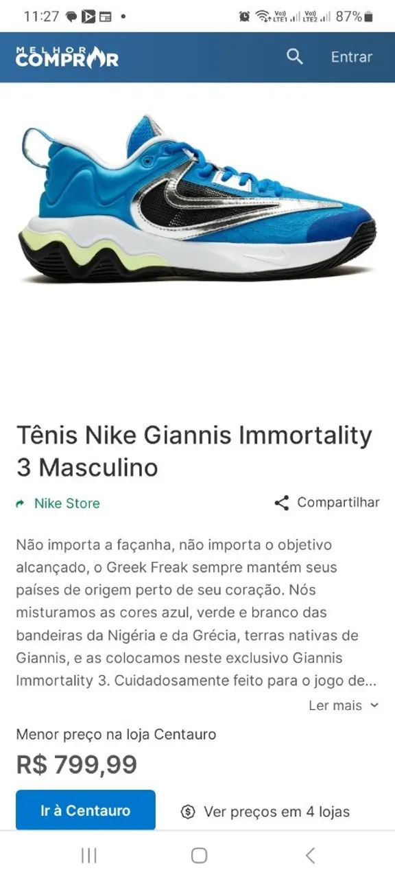 Tênis Masculino Azul - Foto 4