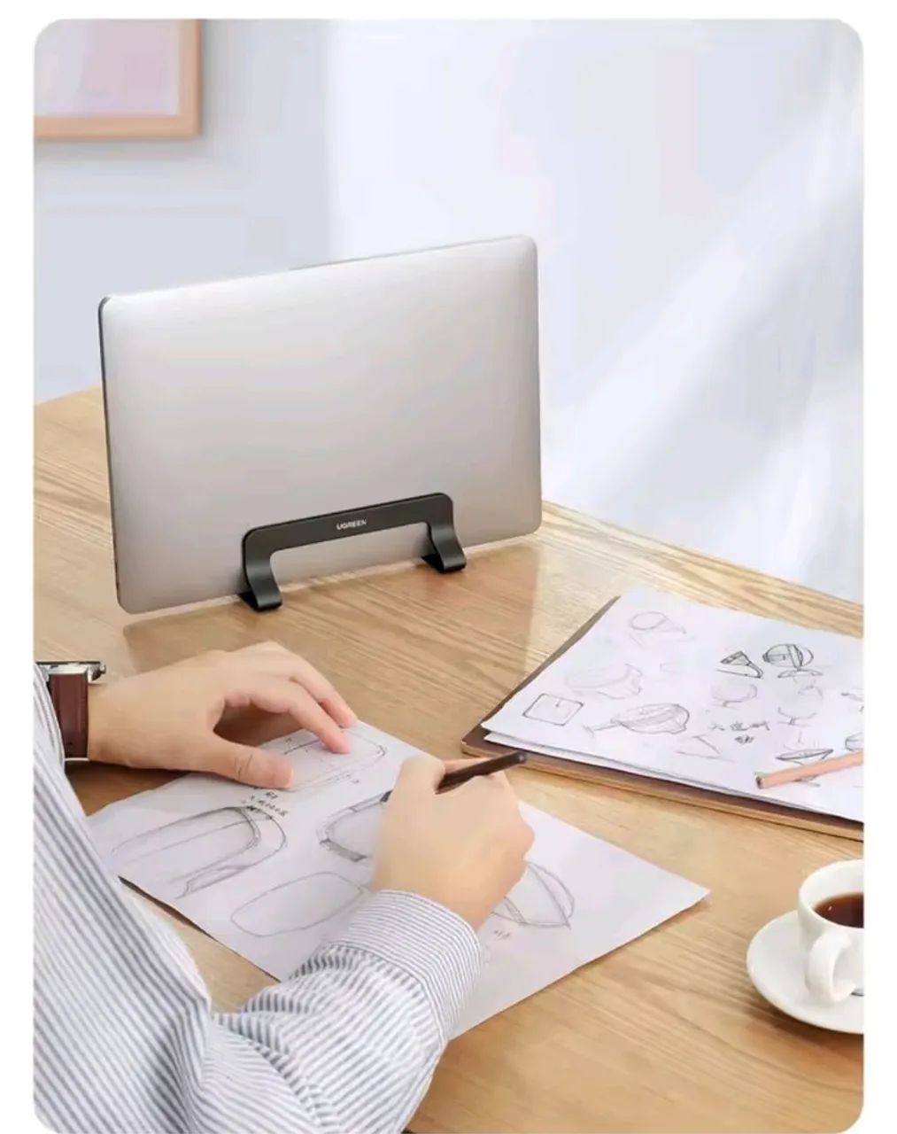 Suporte Vertical para Notebook UGREEN - Dual Slots - Foto 2