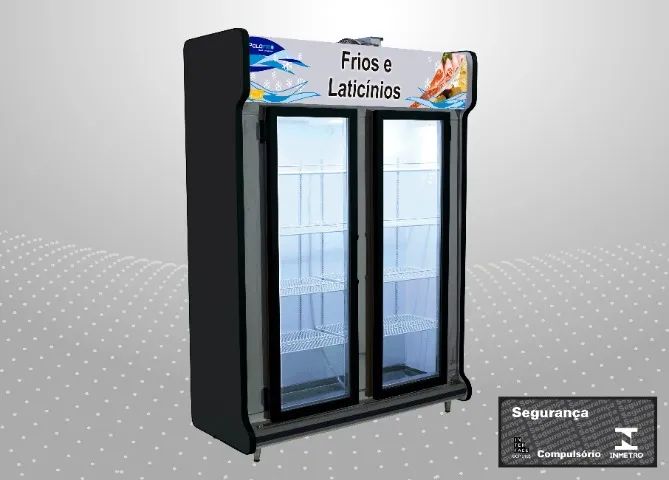 Expositor Autoatendimento 2 Portas - Ideal para Bebidas, Laticínios e Frios
