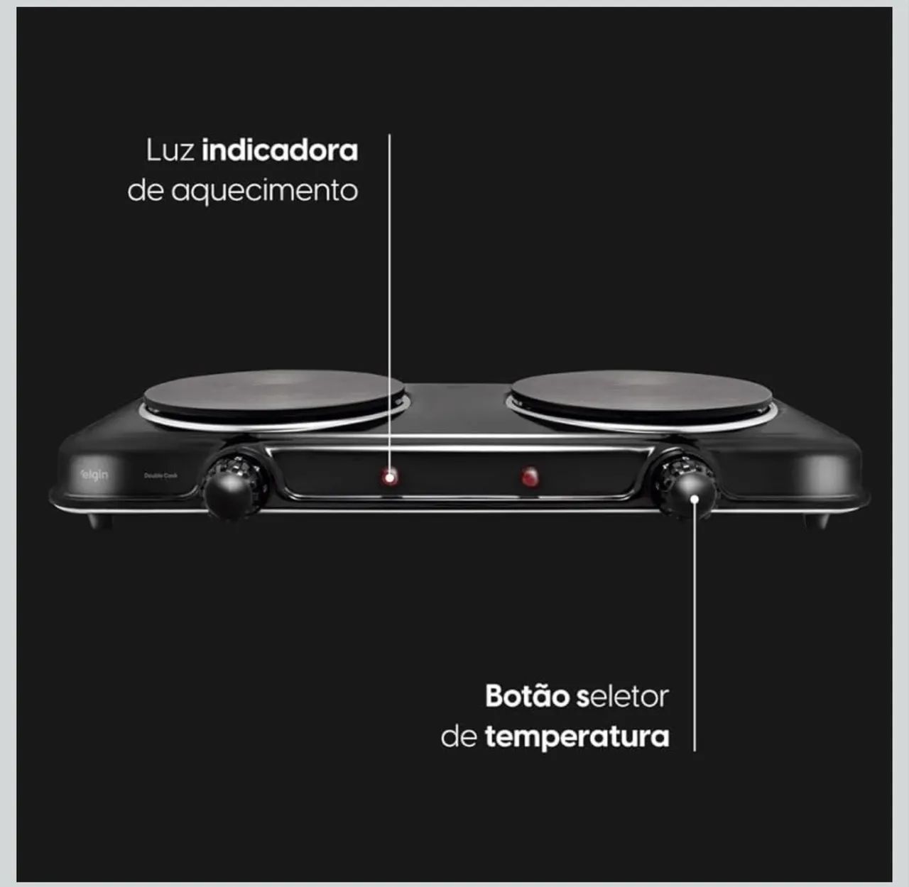 Fogão elétrico Elgin com 2 queimadores. - Foto 5