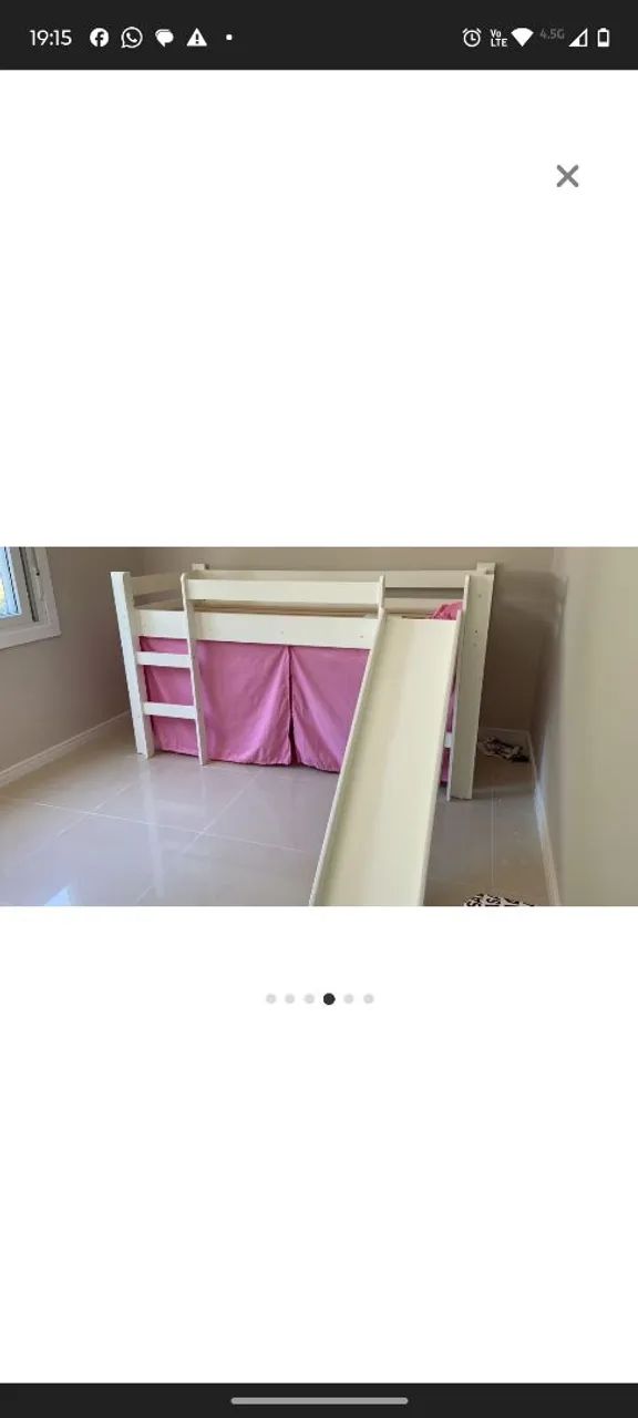 Cama infantil pouco tempo de uso