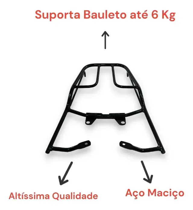 Bagageiro Churrasqueira Fan Start 160 Titan 150 Preto 16-22