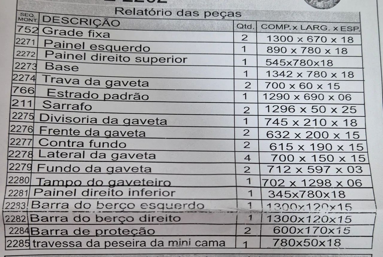 Berço/ Mini Cama + colchão e protetores - Foto 2