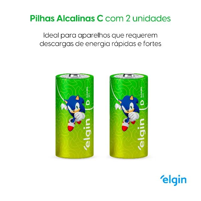 Pilha Grande D Elgin 2 unidades - Foto 6