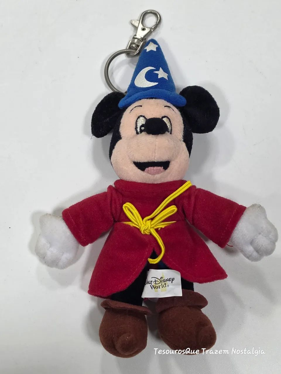 Chaveiro Pelúcia Mickey Mágico/Feiticeiro 19cm Disney Parks