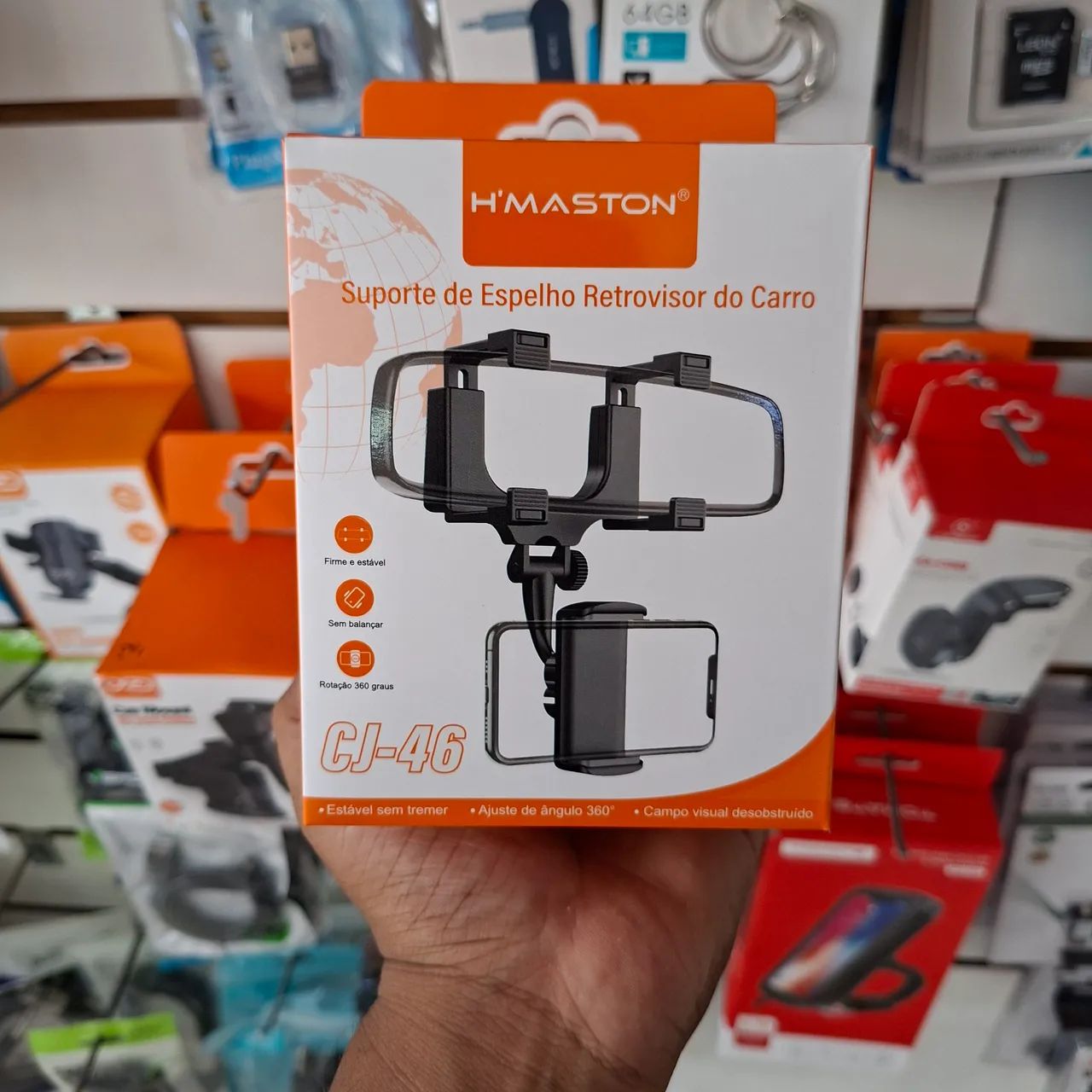 Suporte de celular para carro retrovisor - entrega em slz e região 