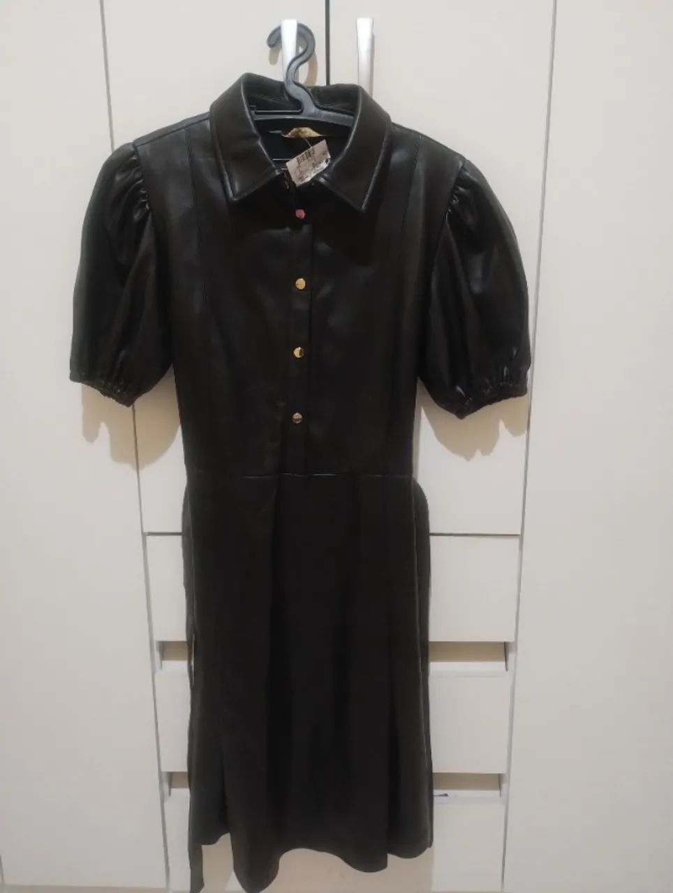 Vestido em PU A-Collection Renner Tam P - Foto 4