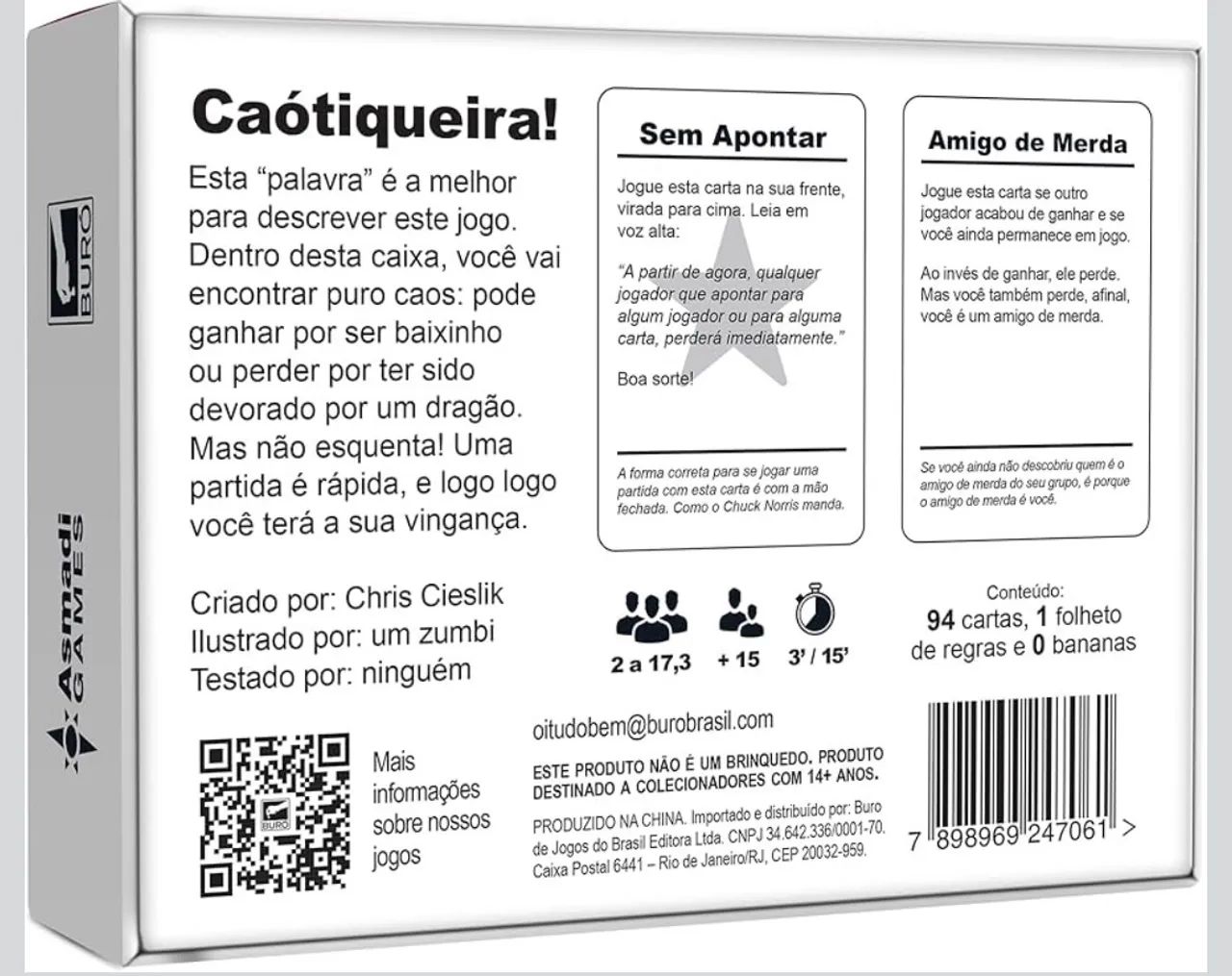 Nós não testamos esse troço - expansão do caos!