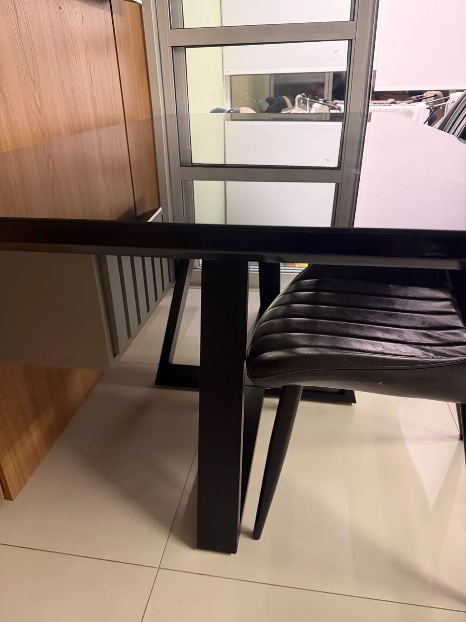 Mesa de Jantar Laca 1,60m com base de Madeira - Foto 4