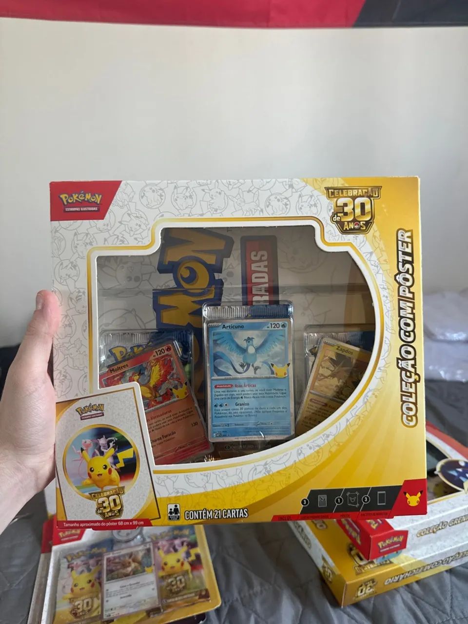Pokemon Box Coleção com Pôster Celebraçao 30 Anos