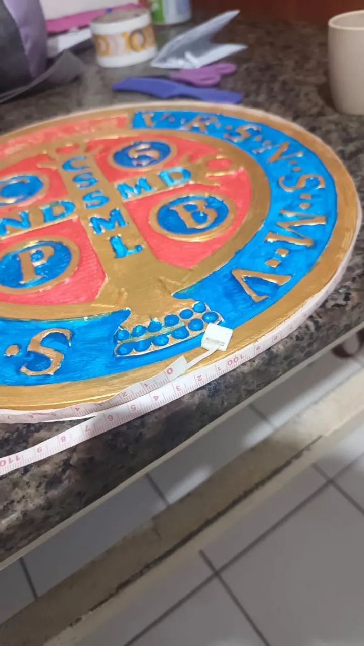 Medalha de são bento de gesso  - Foto 3