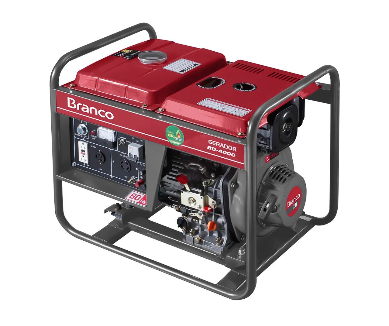 Locação de gerador de energia Branco a diesel 4Kva - Foto 2