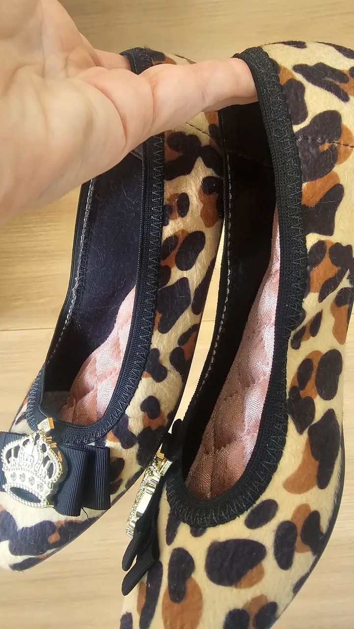 sapatilha moleca com estampa de onça - Foto 3