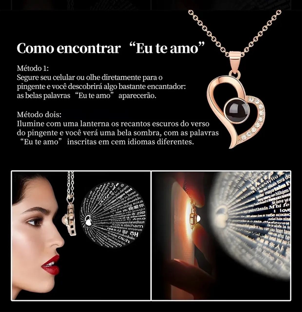 Rosa Eterna Preservada + Colar Feminino Presentes Românticos - Foto 4