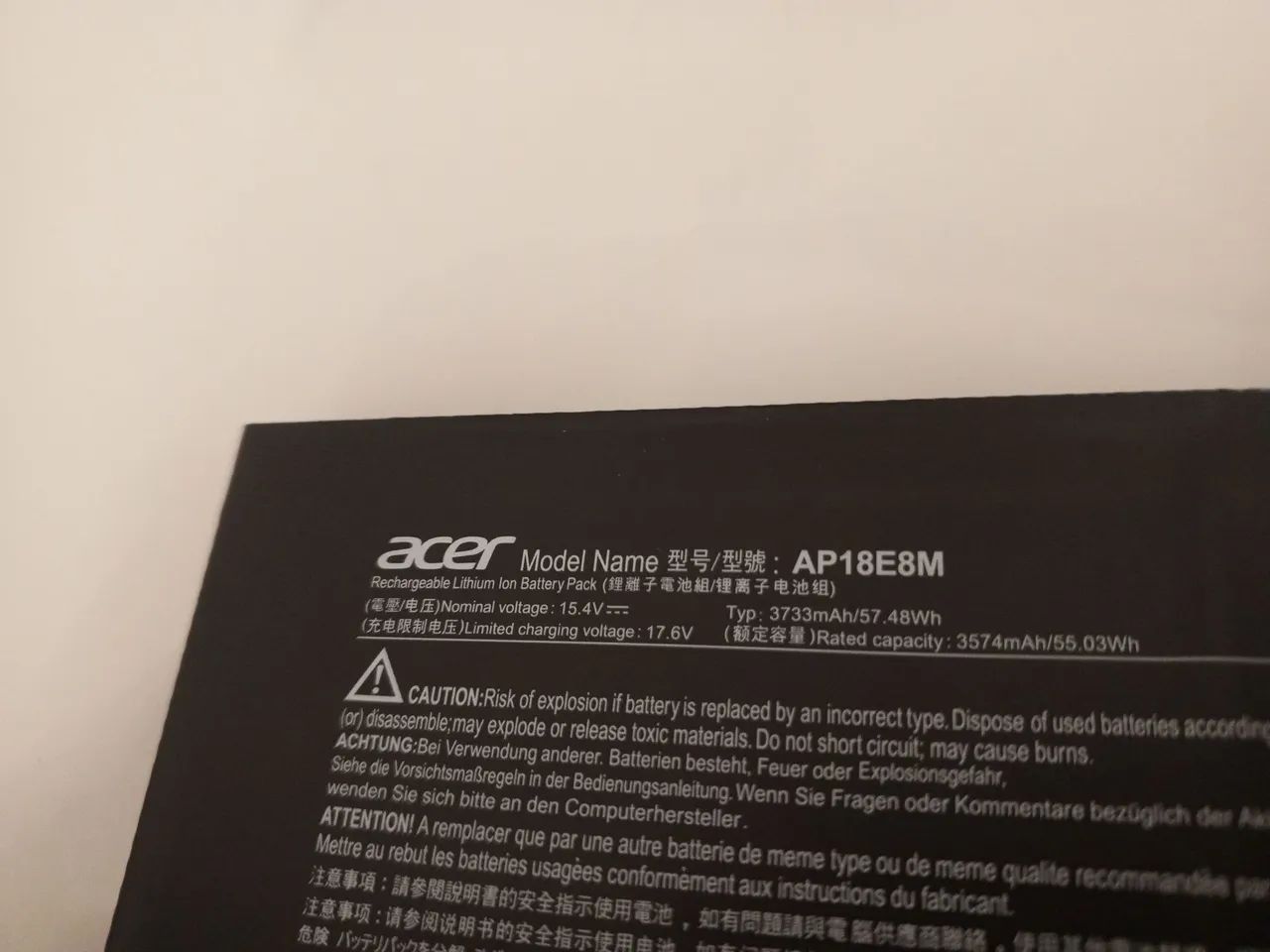 Bateria Acer ap18e8m original excelente  - Foto 2