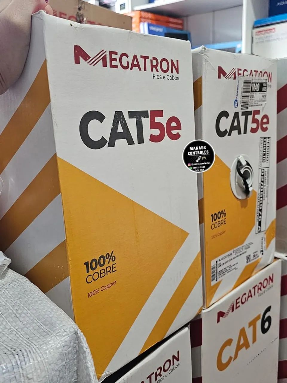 Cabo de rede cat5E/( "100% cobre ") .