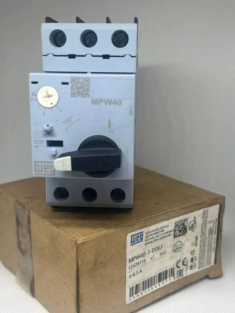 Disjuntor Motor WEG MPW-40-3-D063 - 6,3A