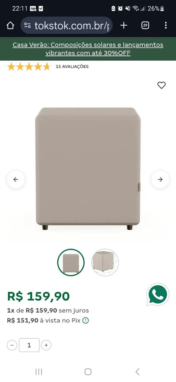 Puff tok&stok - 02 pecas - Foto 5