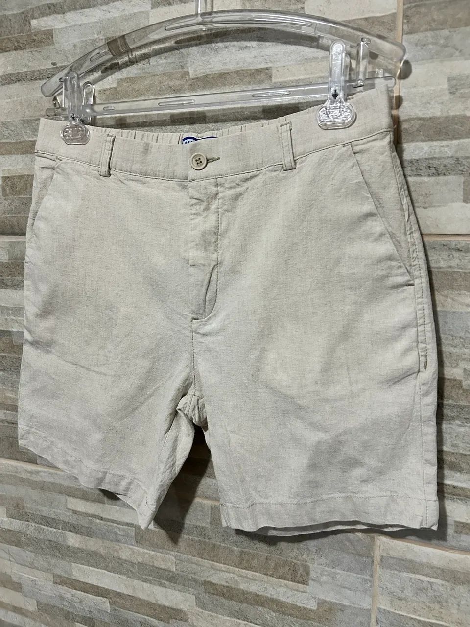 Short de linho bege Short? Co G - Foto 2