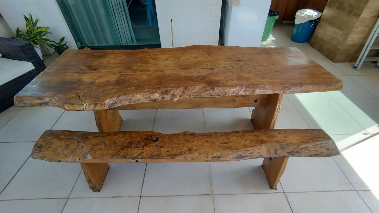 Mesa de madeira rústica  - Foto 2