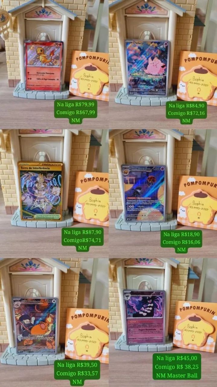 Cartas pokemon a venda