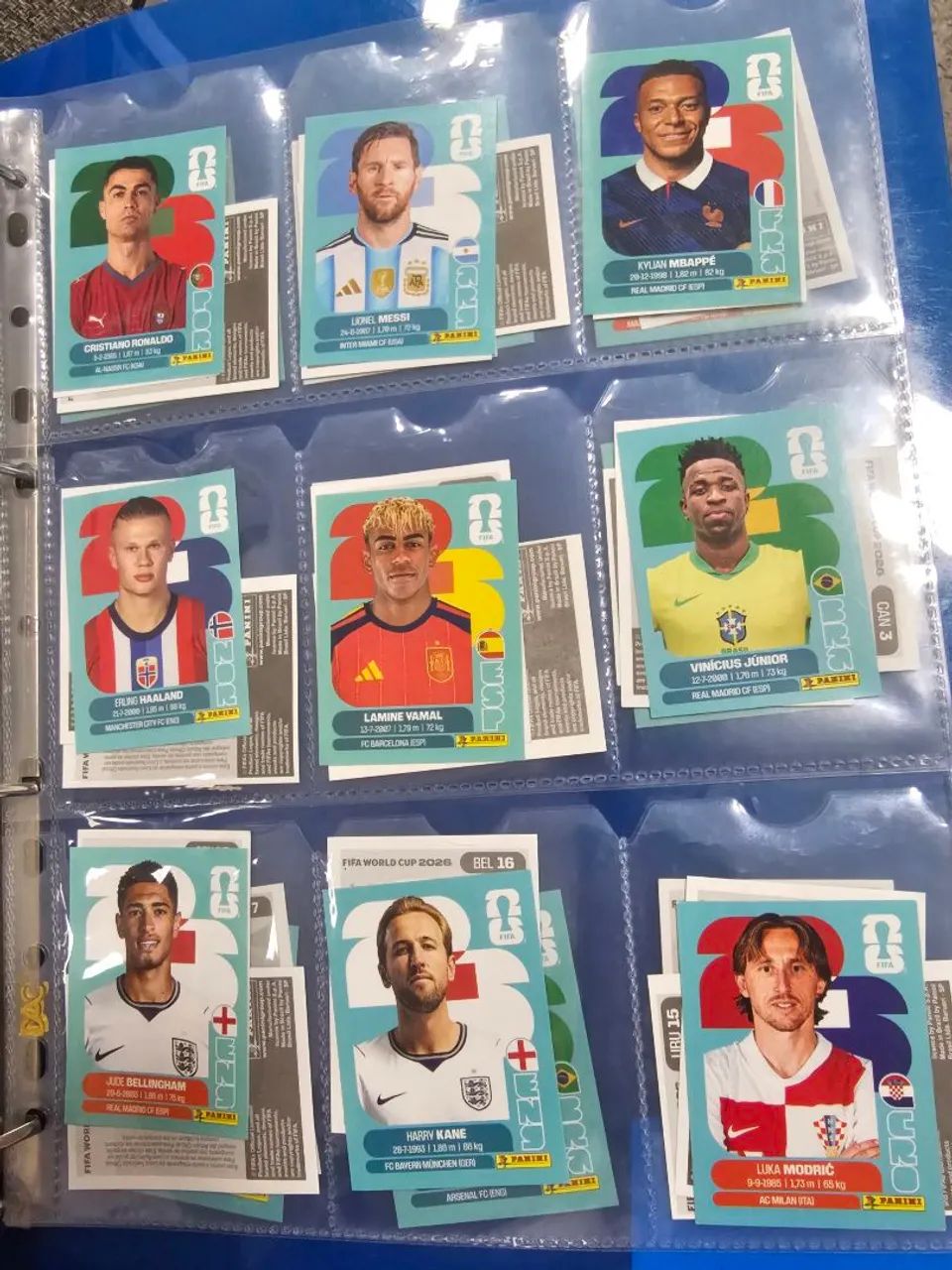 Figurinhas das craques da copa