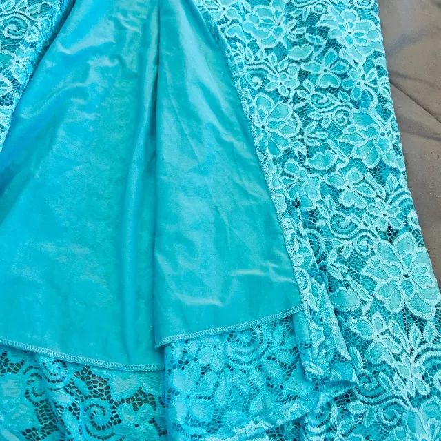 Vestido azul turquesa - Desapego - Foto 2