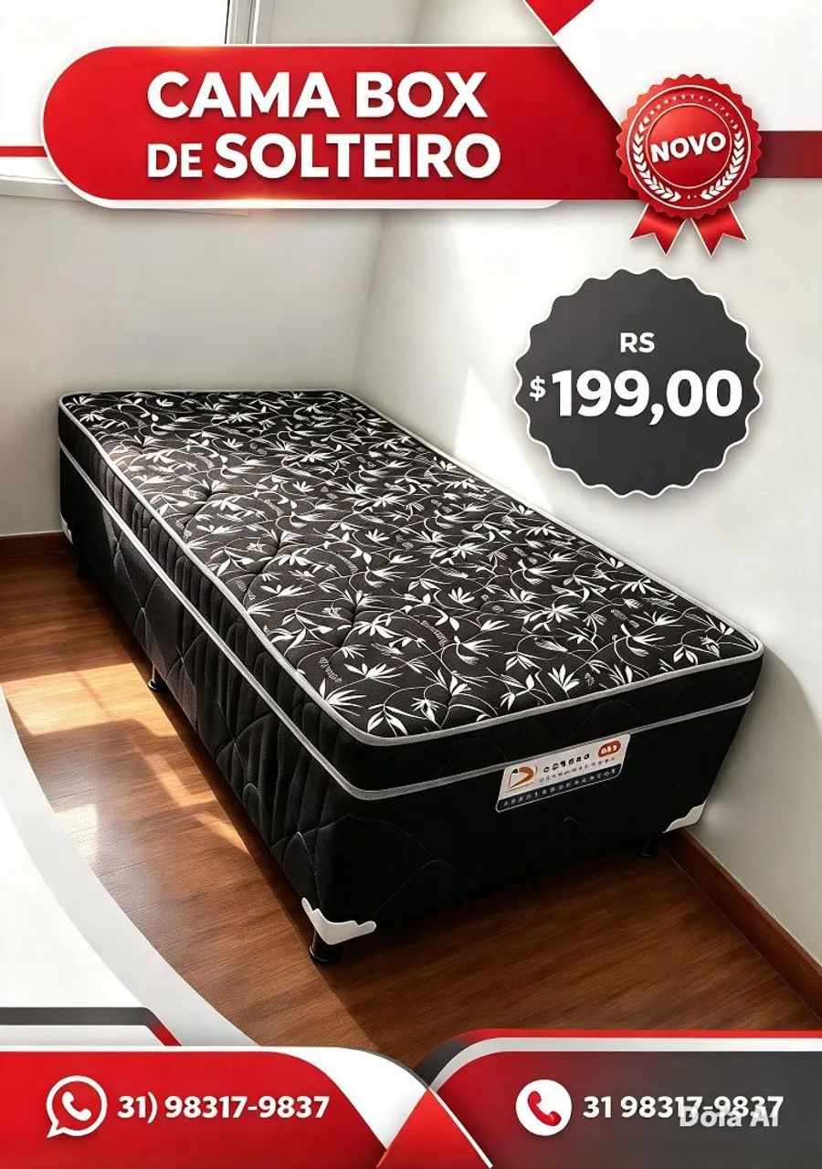 Cama box solteiro 