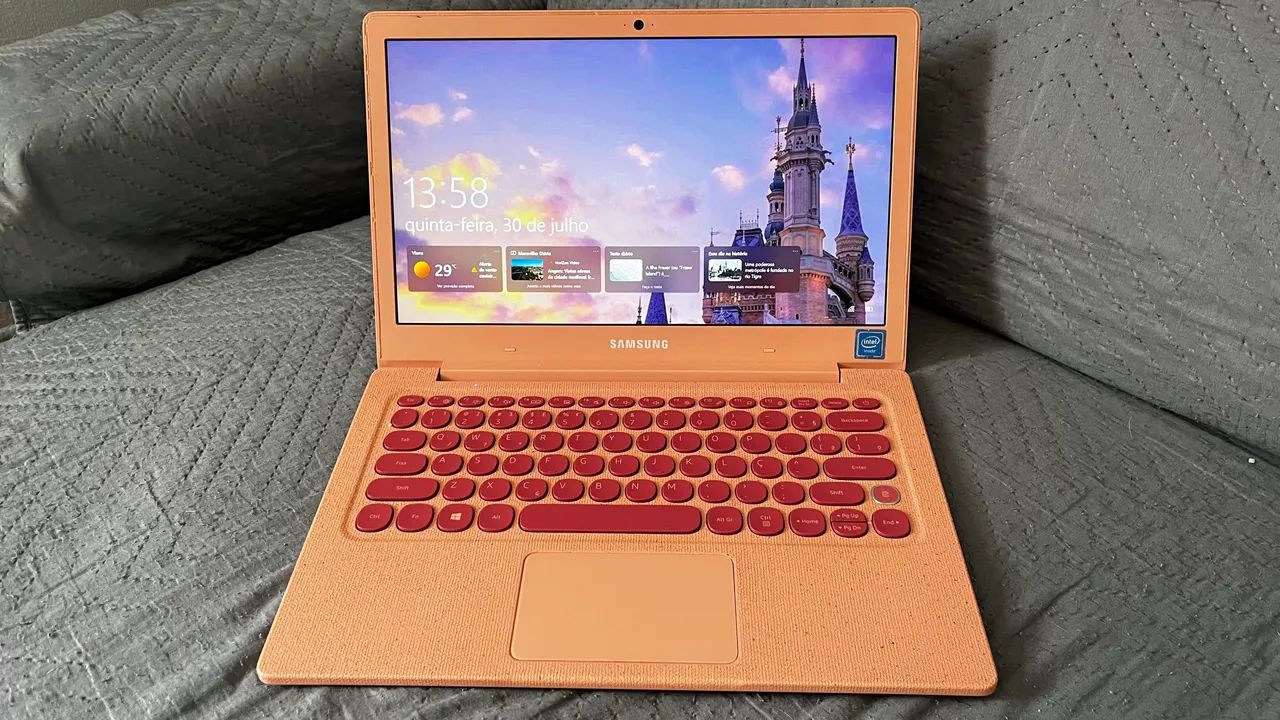Notebook Samsung Flash F30 Rosa Intel Celeron 4gb Ssd 64gb  - Foto 4