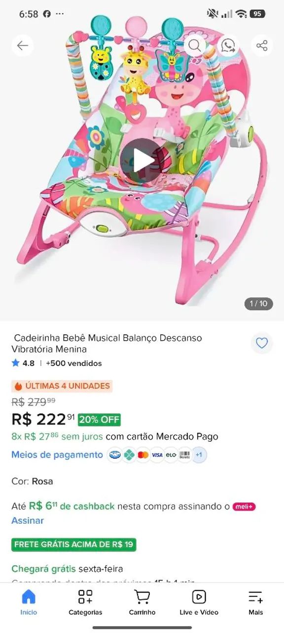 Cadeirinha de descanso 