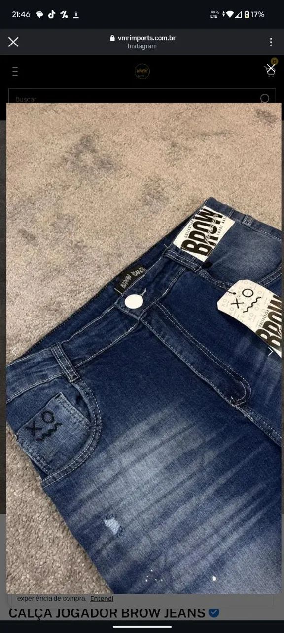 CALÇA ORIGINAL BROW JEANS NUNCA USADA --VEM NAS PROPOSTAS  - Foto 3