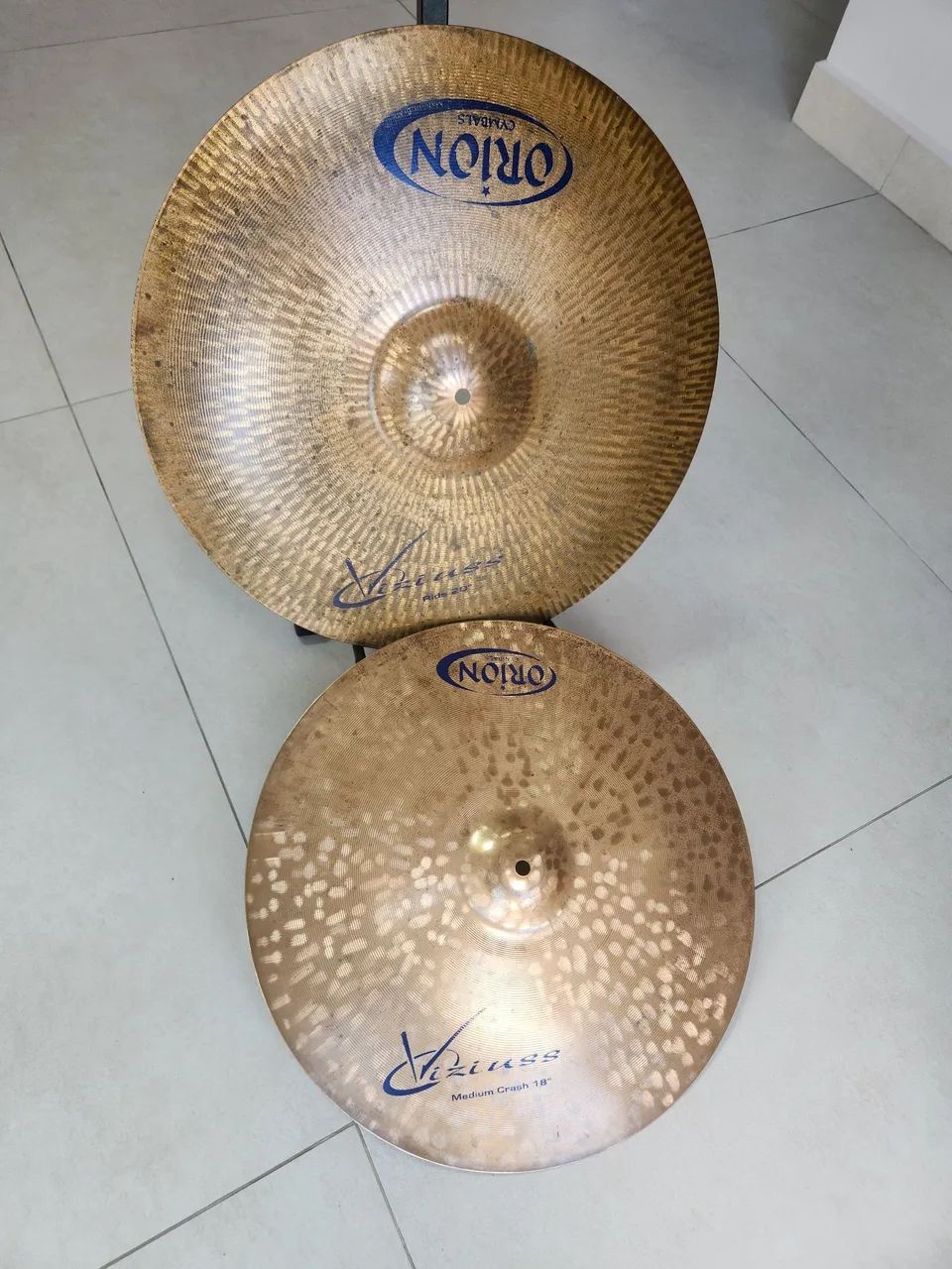 Crash 18 e Ride 20 Orion Viziuss ( ñ zildjian sabian paiste