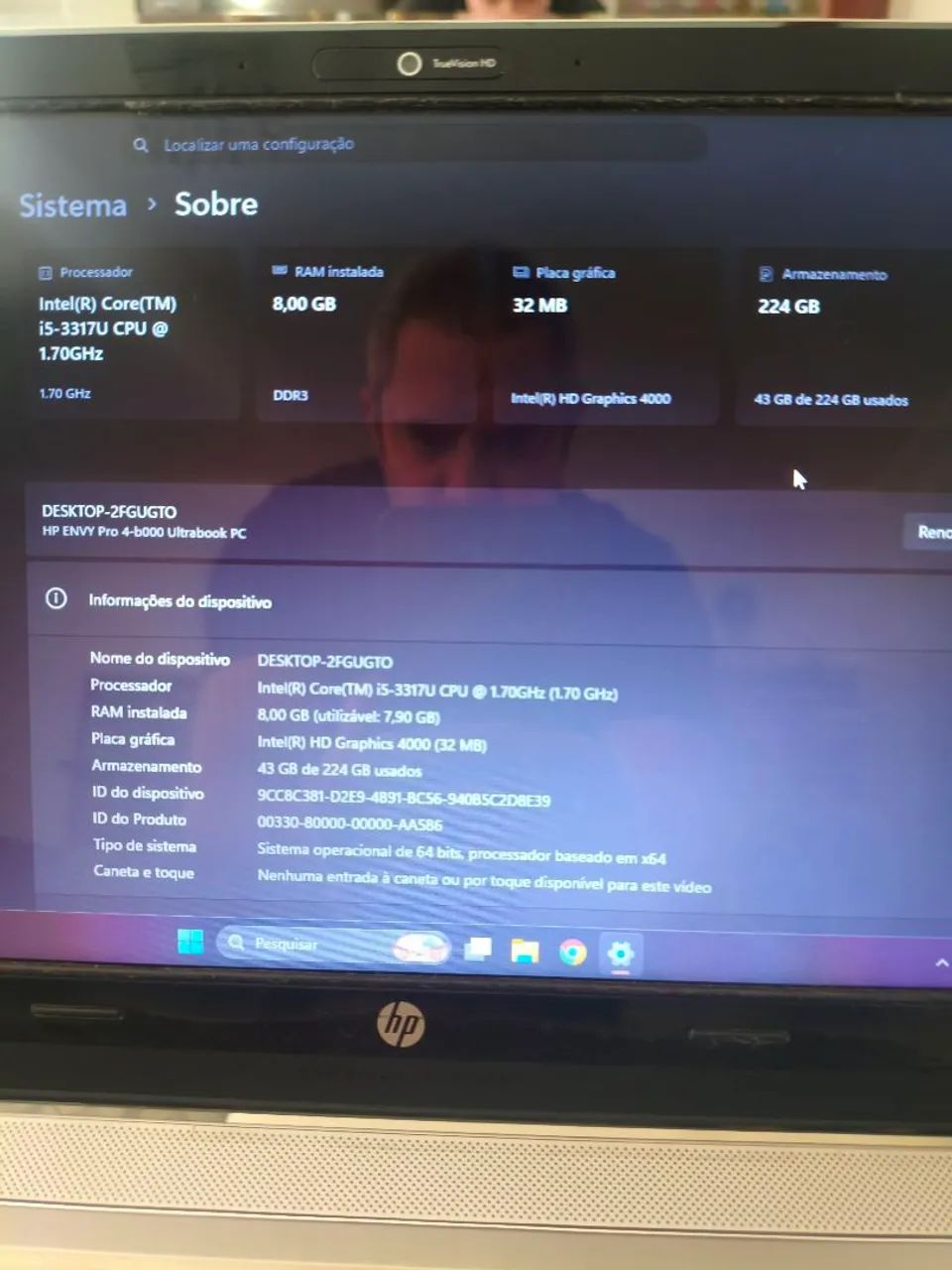 Notebook HP Envy Pro 4 core i5 SSD 8gb ram TOP - Foto 5