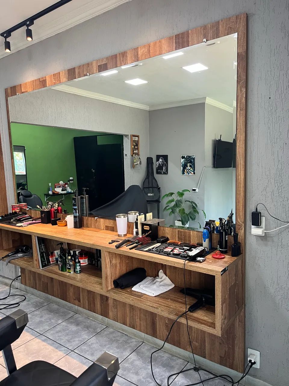 BANCADA BARBEARIA + ESPELHO - Foto 4