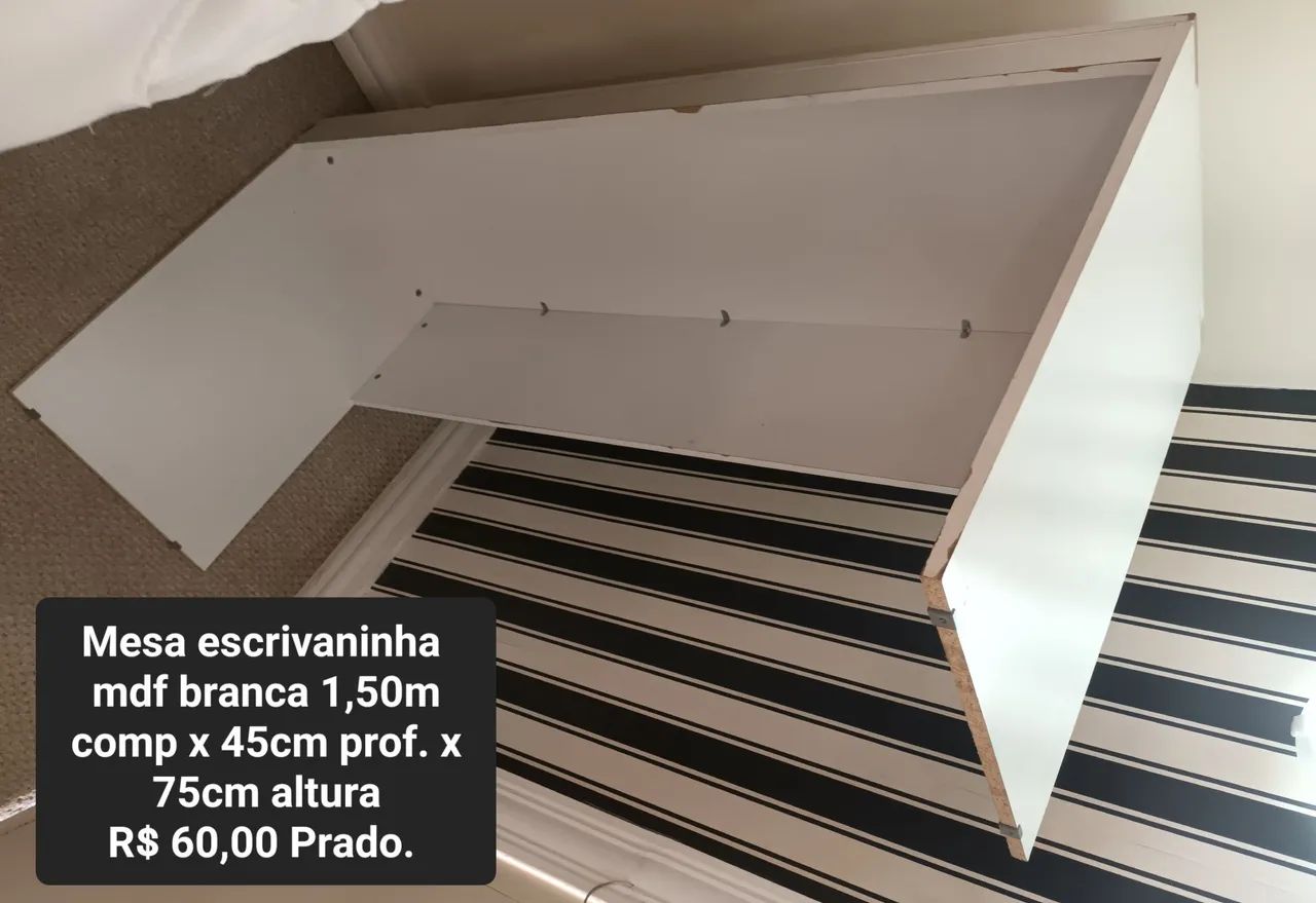 Mesa mdf branca 1,50m