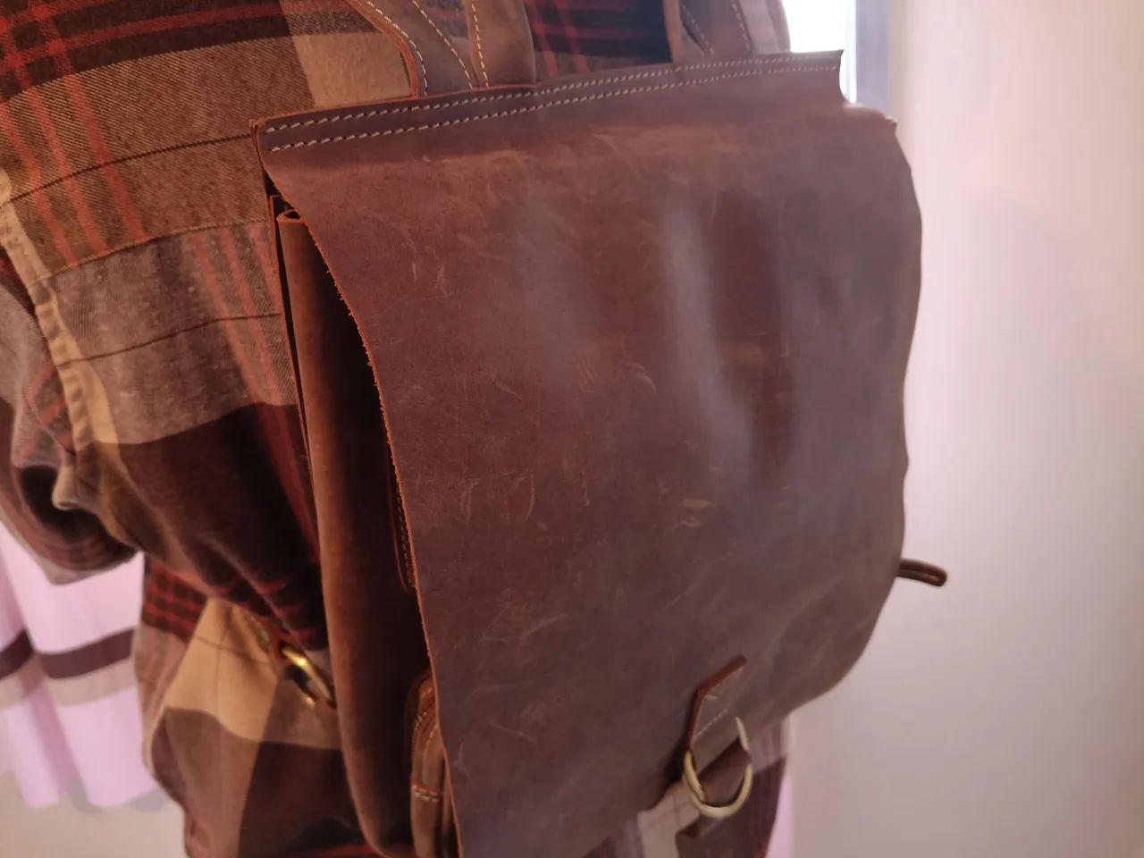 Mochila de couro para notebook  - Foto 4